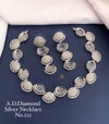 Silver And Rose Gold AD Diamond Necklace 4 Catalog
